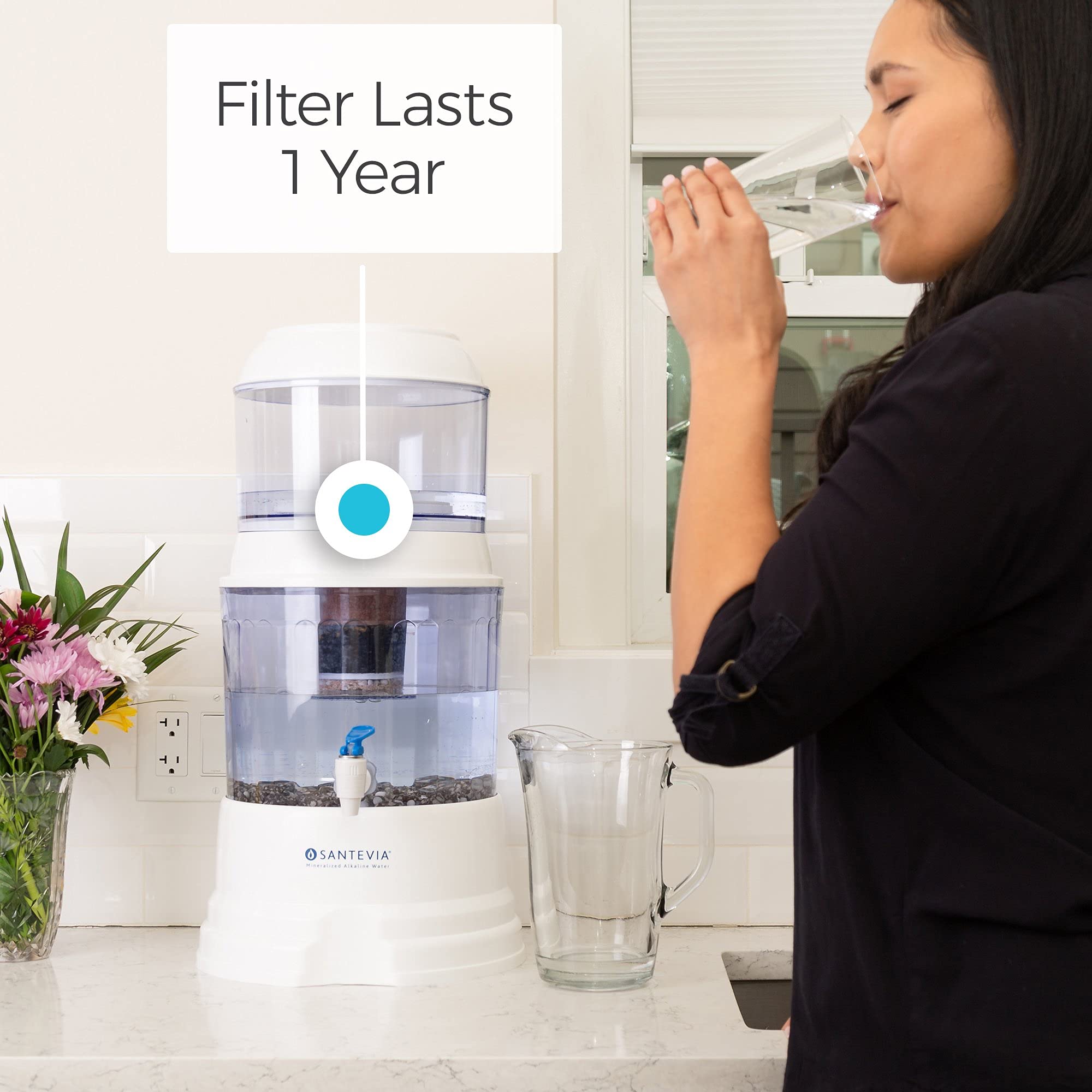 Ceramic Pre-filter Replacement by Santevia | Designed for SANTEVIA's Gravity Water System | Removes Particles From Water | 0.3 Micron Pore Size
