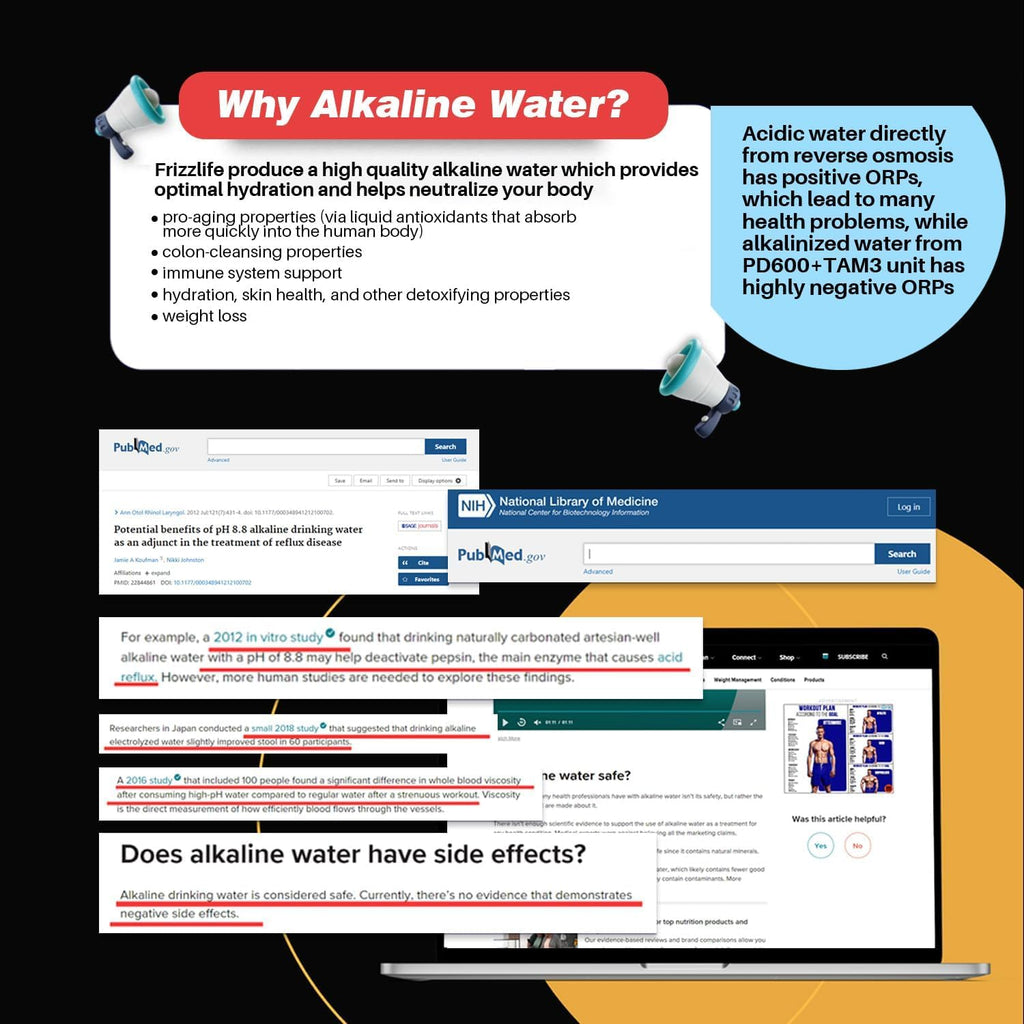 Frizzlife 600GPD Reverse Osmosis Water Filter, NSF/ANSI 42&58&372 Standards, Alkaline Mineral pH+, Tankless RO Reverse Osmosis System, Under Sink, Reduce TDS, 2:1 Drain Ratio, Water Filter, PD600-TAM3