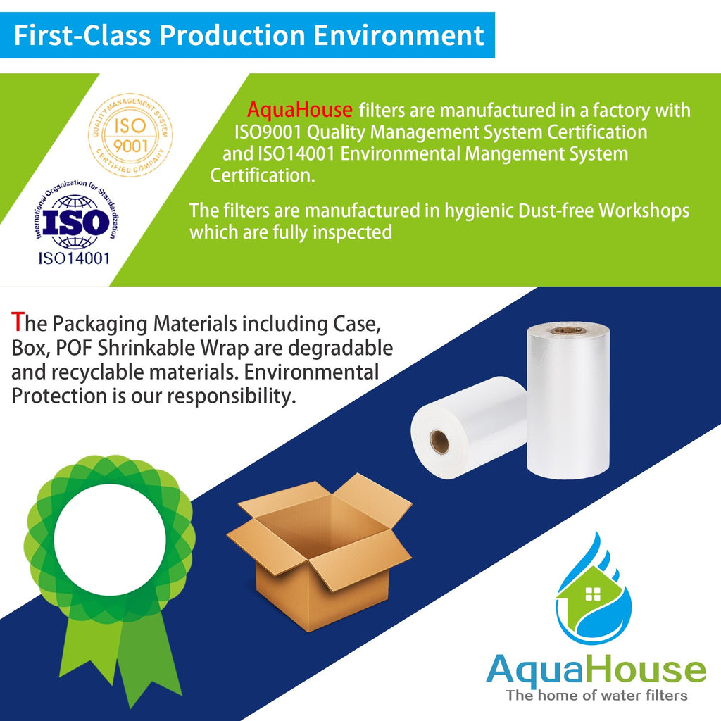 3X GAC-10 AquaHouse 10" GAC Granular Activated Carbon Water Filter Cartridge for Reverse Osmosis, Whole House, Drinking Water