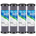 1 Micron 2.5" x 10" Whole House CTO Carbon Water Filter Cartridge Replacement for Under Sink Water Filter System, Dupont WFPFC8002, WFPFC9001, FXWTC, SCWH-5, WHEF-WHWC, WHCF-WHWC, AMZN-SCWH-5, 4Pack